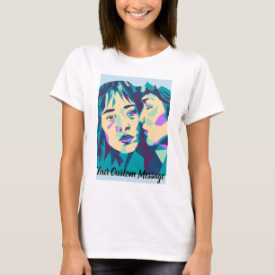 Pop Art   Blue Green und Cyan   Flüstern T-Shirt