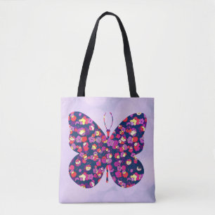 Pop Art Blume Floral Butterfly Kunst Tasche
