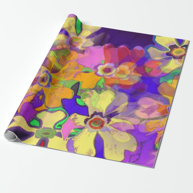 Pop Art Blume Geschenkpapier (Ungerollt)