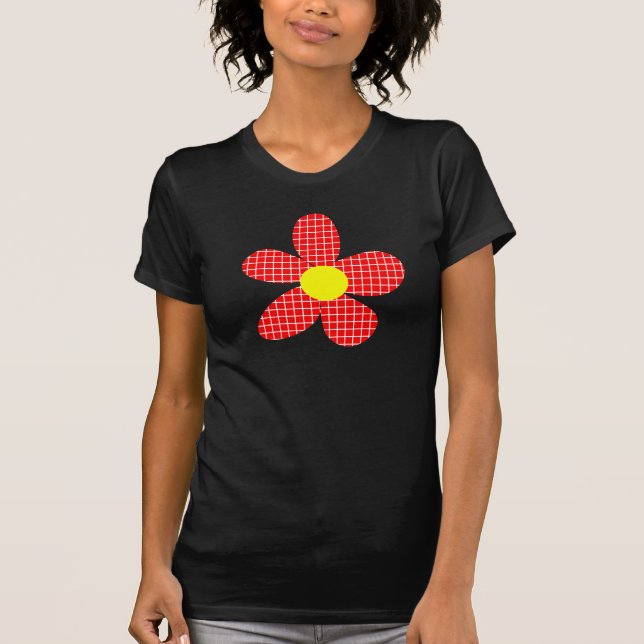 Pop Art Blume - Maßgeschneiderte T-Shirt (Vorderseite)