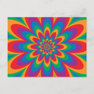 Pop Art Blume Postkarte