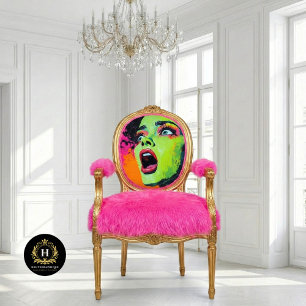 Pop-Art-Braut-des-Frankenstein-Stuhl-Decoupage Seidenpapier