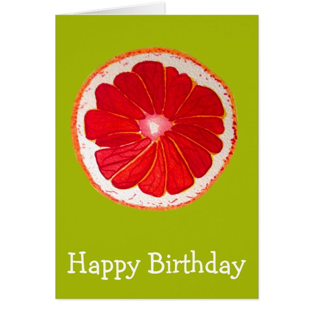 Pop art bright pink grapefruit birthday (Vorne)