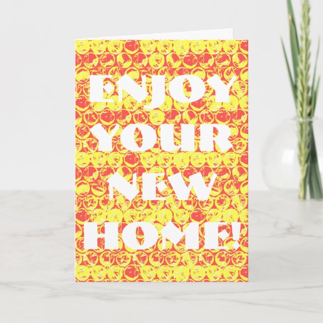 Pop Art Bubble Wrapper Housewarming Card Einladung (Vorderseite)