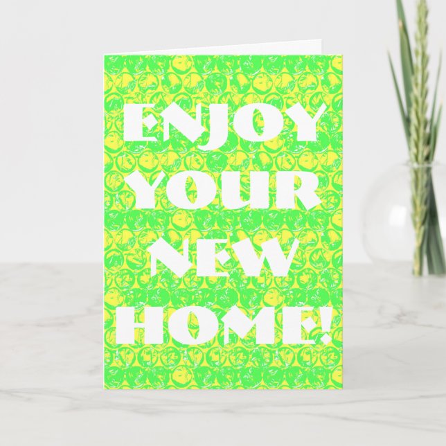 Pop Art Bubble Wrapper Housewarming Card Einladung (Vorderseite)