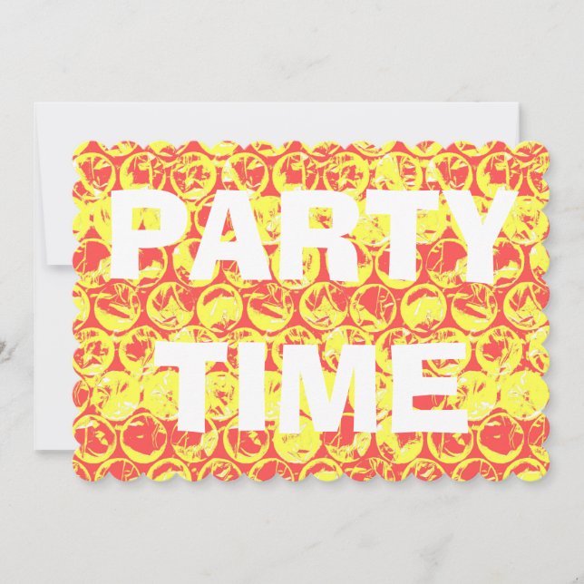 Pop Art Bubble Wrapper Housewarming Party Einladun Einladung (Vorderseite)