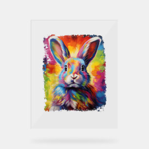 Pop Art Bunny Rabbit Acrylschild
