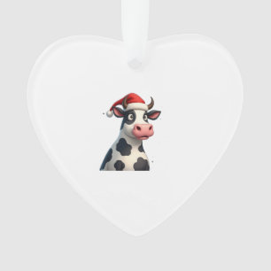 Pop-Art-Bunte-Kuh-Weihnachten-T-Shirt (1) Ornament