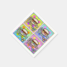 POP ART BURGER SERVIETTE