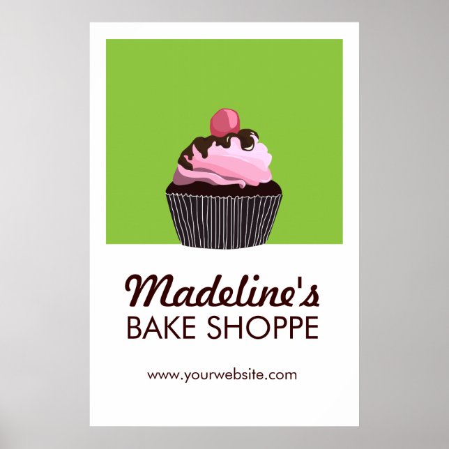 Pop Art Cake Custom Bakery Business Poster (Vorne)