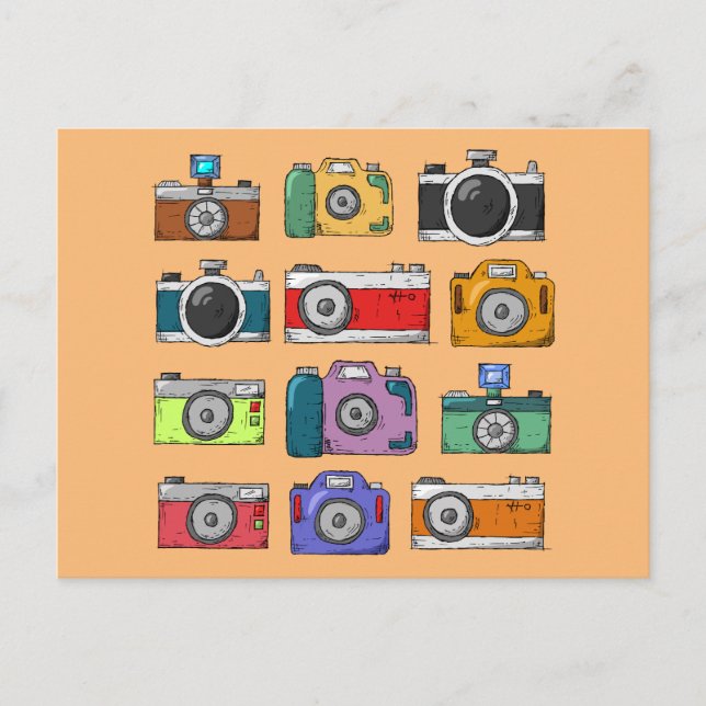 POP ART CAMERAS POSTCARDS POSTKARTE (Vorderseite)