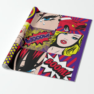 Pop Art Card Illustrationart,Pop,beautiful,Comic,d Geschenkpapier