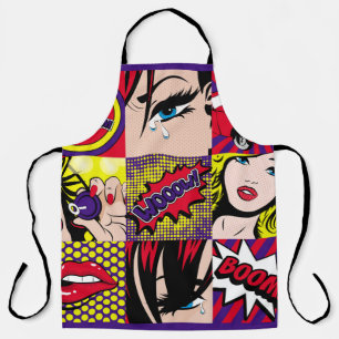 Pop Art Card Illustrationart,Pop,beautiful,Comic,d Schürze