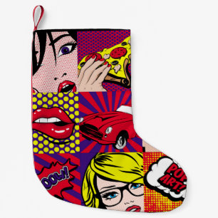 Pop Art Card Illustrationsmuster, Art,Comic,Pop,re Kleiner Weihnachtsstrumpf