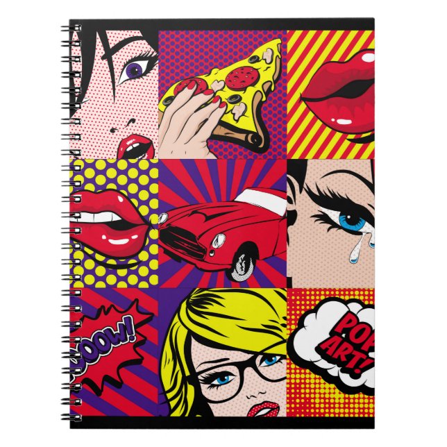 Pop Art Card Illustrationsmuster, Art,Comic,Pop,re Notizblock (Vorderseite)