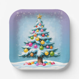 Pop Art Cartoon Weihnachten Pappteller