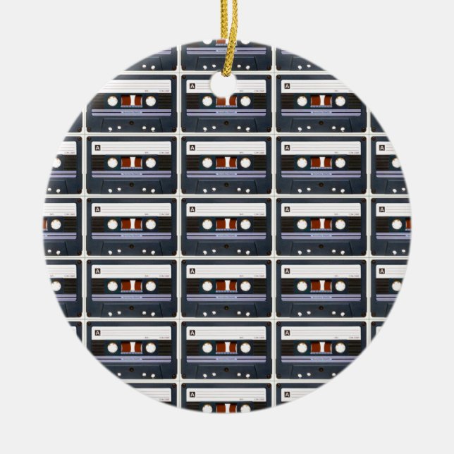 Pop Art Cassette Keramik Ornament (Vorne)