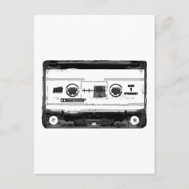 Pop Art Cassette Postkarte (Vorderseite)