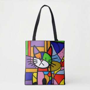 Pop Art Cat Design Vibranful and Coulourful