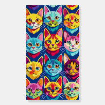 Pop Art Cat Poster für Katzenfans oder Kinder