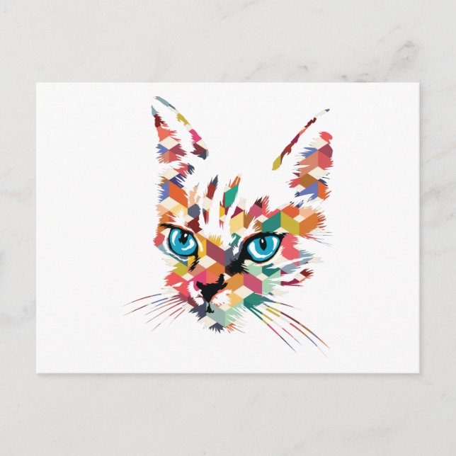 POP ART CAT POSTKARTE (Vorderseite)