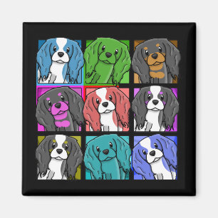 Pop Art Cavalier King Charles Spaniel Magnet