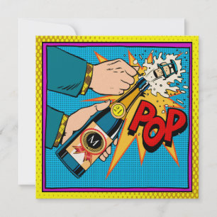 Pop Art Celebration by Year Invitation Einladung