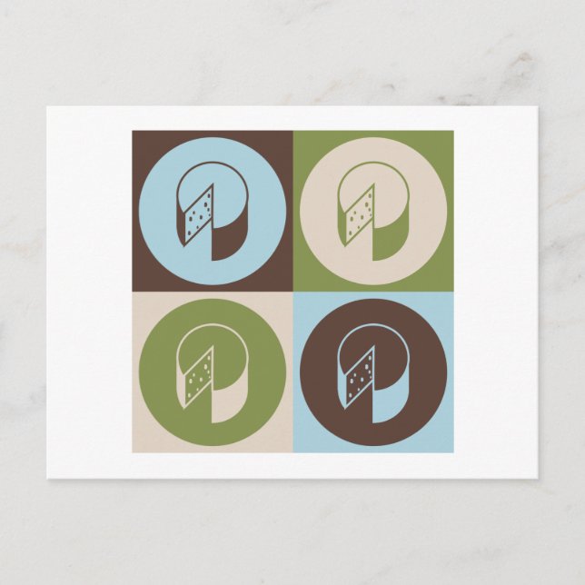 Pop Art Cheese Postkarte (Vorderseite)