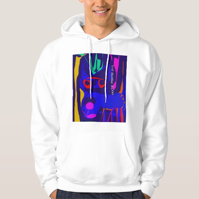 Pop art Chihuahua Hoodie (Vorderseite)