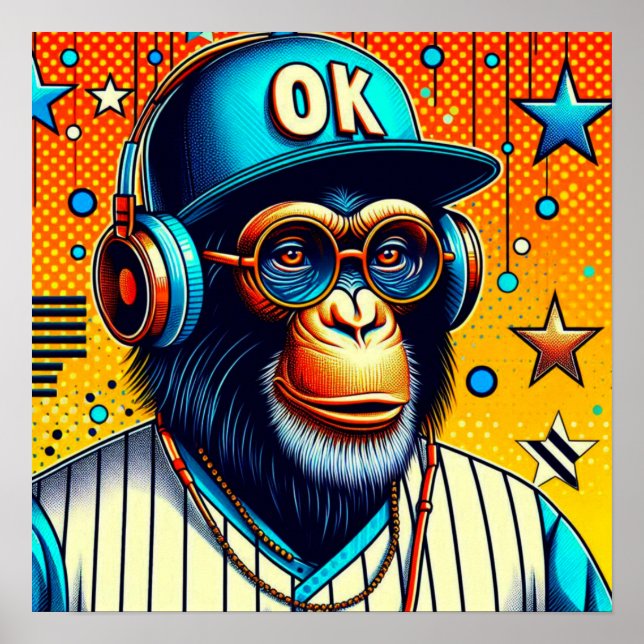 POP-ART CHIMP 8 POSTER (Vorne)