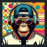 POP ART CHIMPANZEE POSTER<br><div class="desc">Der Schimpanse (Pan troglodytes), auch bekannt als der Schimpanse, ist eine in den Wäldern und Savannen des tropischen Afrikas geborene Menschenaffenart. Es hat vier bestätigte Unterarten und eine fünfte wurde vorgeschlagen. Als sein naher Verwandter, der Bonobo, häufiger als der Pygmäen-Schimpanse bekannt war, wurde diese Spezies oft als der gewöhnliche Schimpanse...</div>