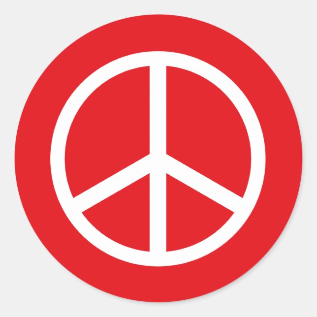 Pop Art Christmas PEACE Runder Aufkleber (Vorderseite)