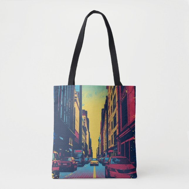 Pop Art City Vibes-Tasche (Vorderseite)