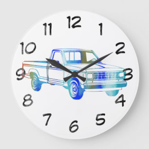 Pop Art Classic Car Große Wanduhr