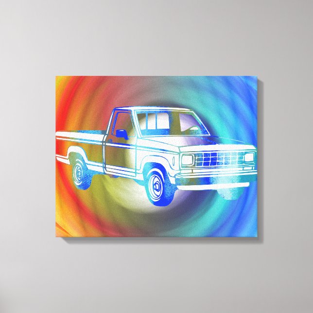Pop Art Classic Car Leinwanddruck (Vorderseite)