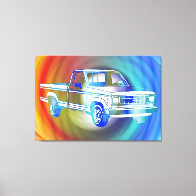 Pop Art Classic Car Leinwanddruck (Vorderseite)