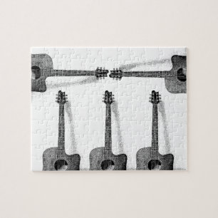 Pop Art Classic Gitarrenmalerei Illustration Puzzle