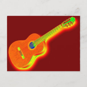 Pop Art Classic Guitar Postkarte
