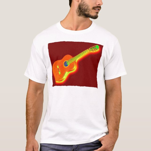 Pop Art Classic Guitar T-Shirt (Vorderseite)