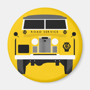 Pop Art Classic MK2 Gelbe OM Land Rover Magnet