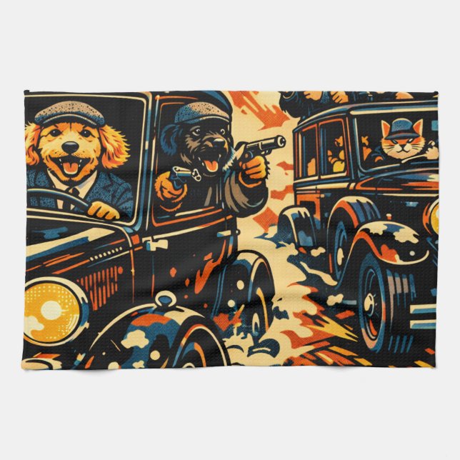 Pop Art Cockapoo gift home decor Geschirrtuch (Horizontal)