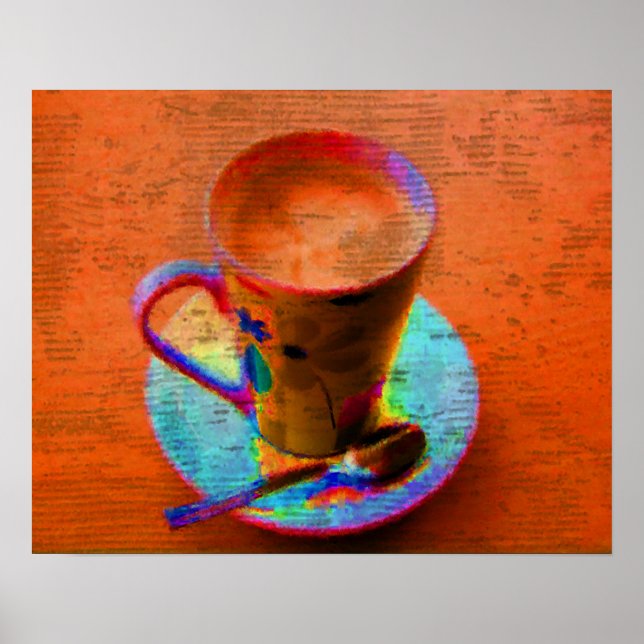 Pop Art Coffee Cup Poster drucken (Vorne)