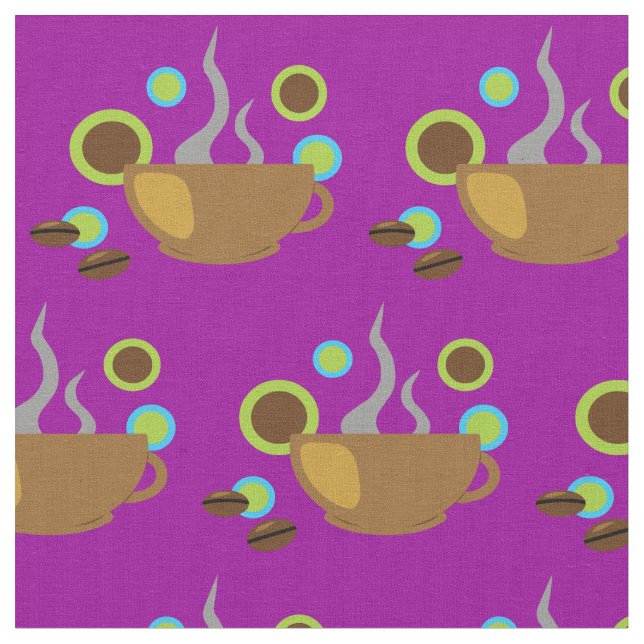 Pop Art Coffee Stoff (Nahaufnahme)