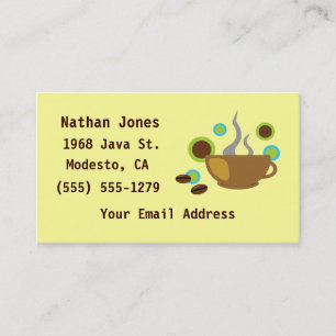 Pop Art Coffee Visitenkarte