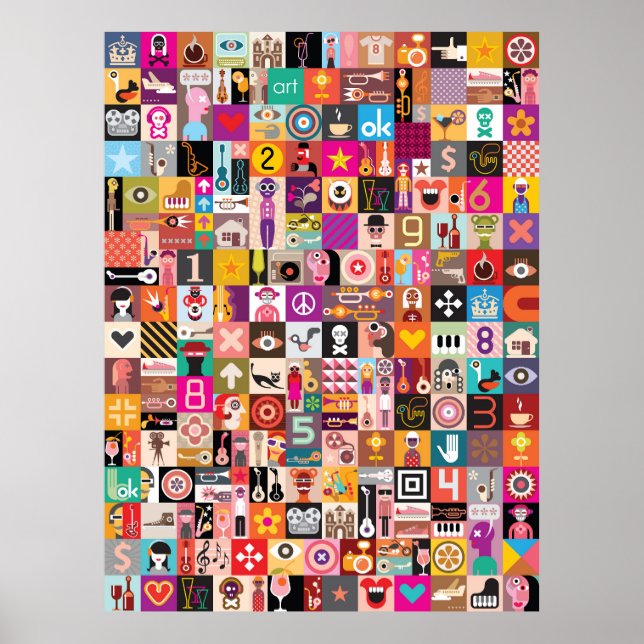 Pop Art Collage Poster (Vorne)