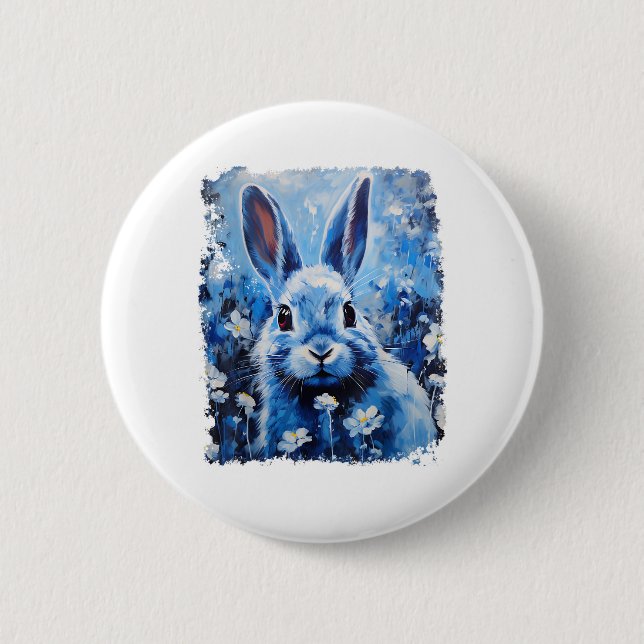 Pop Art Colorado Bunny Rabbit Button (Vorderseite)