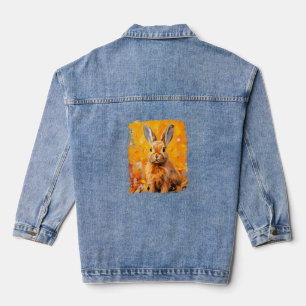 Pop Art Colorado Kaninchen Orange Jeansjacke