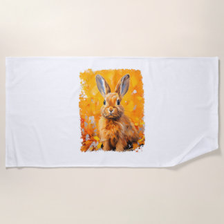 Pop Art Colorado Kaninchen Orange Strandtuch