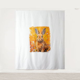 Pop Art Colorado Kaninchen Orange Wandteppich