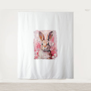 Pop Art Colorado Kaninchen Pink Wandteppich